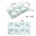 silicone 8-hole heart cake mold